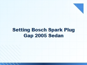 Setting the Spark Plug Gap for Bosch Plugs